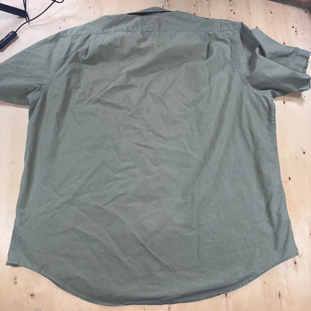 Polo Ralph Lauren Mens XXL Green Safari Military Type B-11 Shirt Short Sleeve